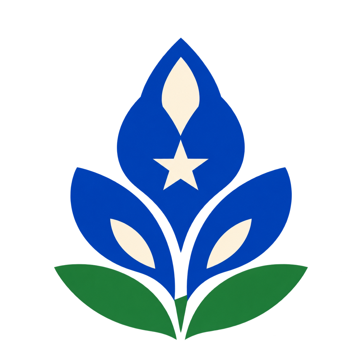 Celebrate Local Texas bluebonnet and star